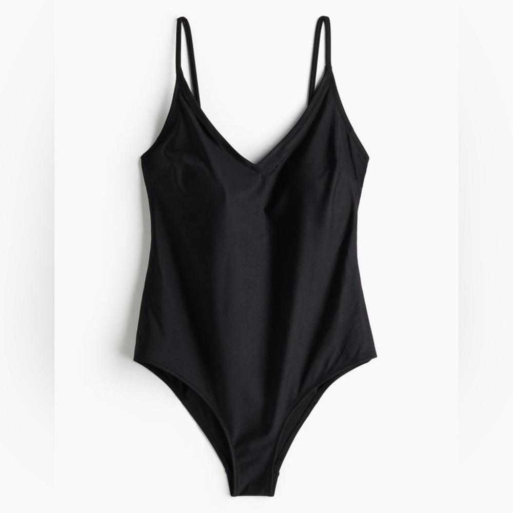 Swimwear 1 piece 14 black H&M removable pads NWT